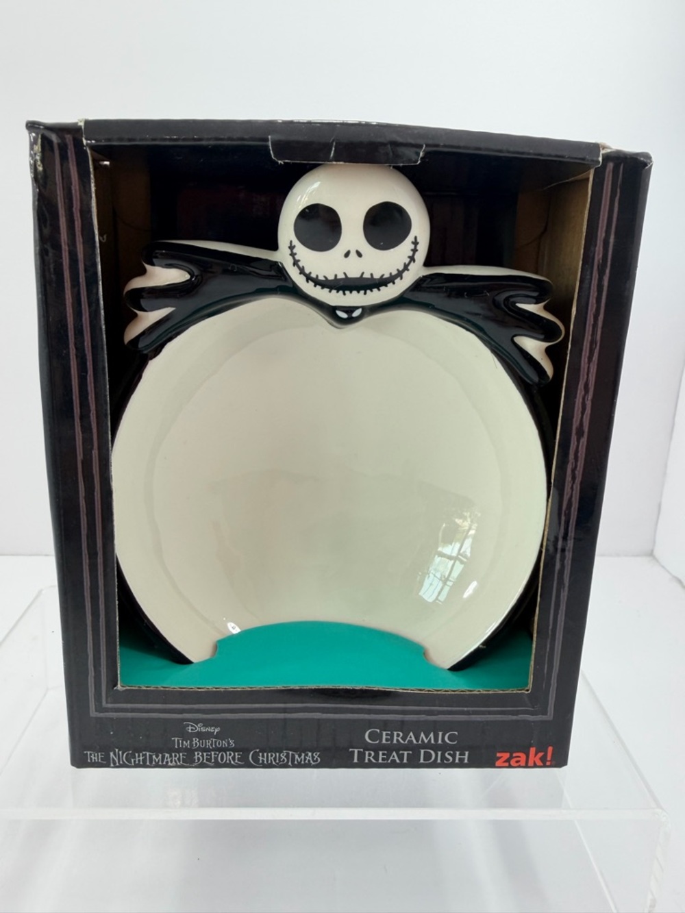Zak! Disney Jack Skellington Ceramic Treat Dish Nightmare Before Christmas 5”